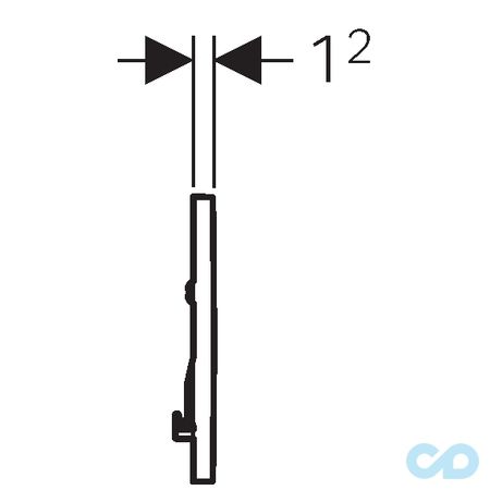 креслення змивному клавіша Geberit Sigma30 115.893.KJ.1