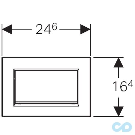 технічна схема змивному клавіша Geberit Sigma30 115.893.KX.1