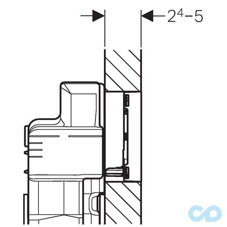 чертеж Смывная клавиша Geberit Sigma60 115.640.SQ.1