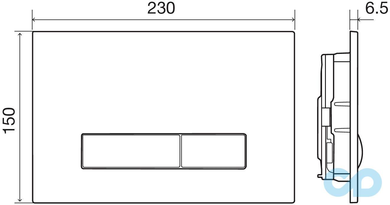 технічна схема Інсталяція для унітазу 3в1 Imprese i9109