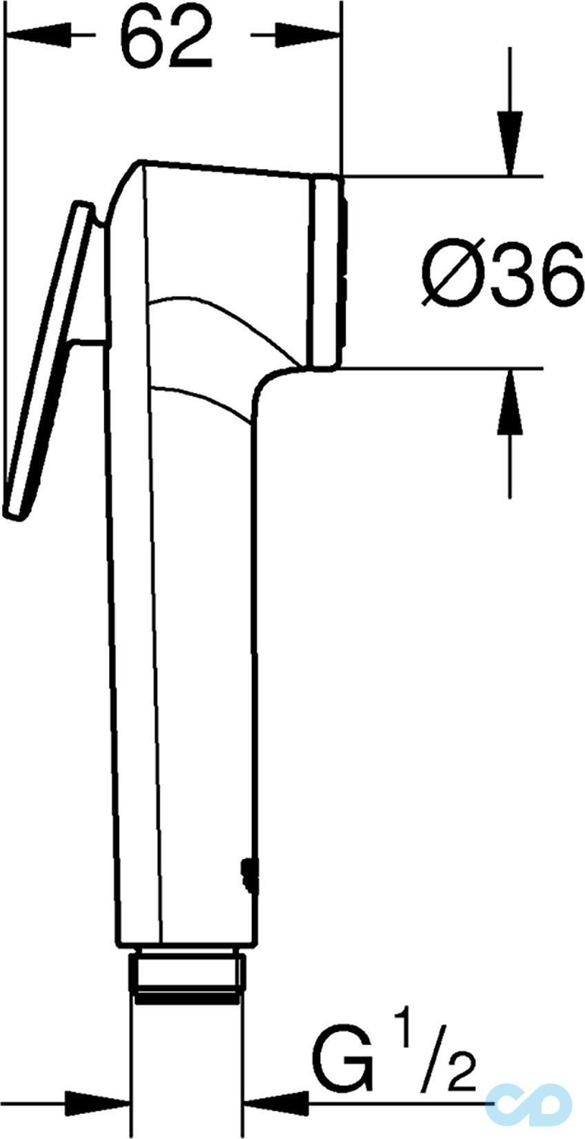 технічна схема Набір гігієнічного душа Grohe BauLoop 111042