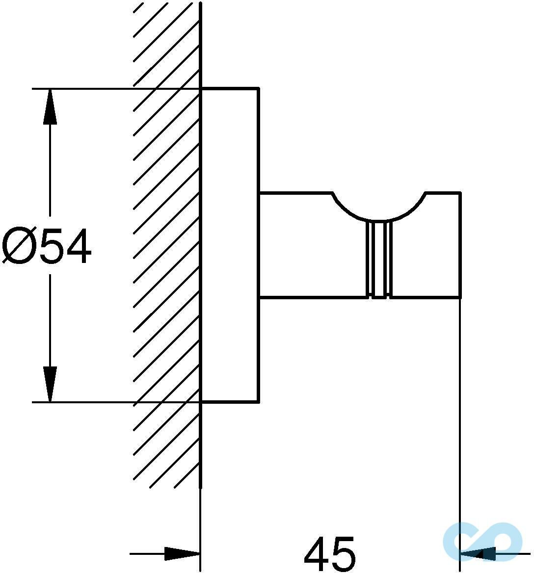 креслення Гачок для ванної Grohe Essentials 40364AL1