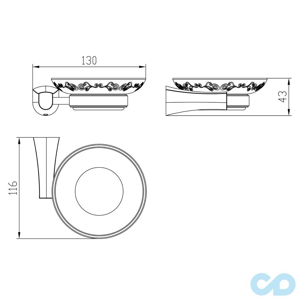 креслення Мильниця Imprese 110280 zlato