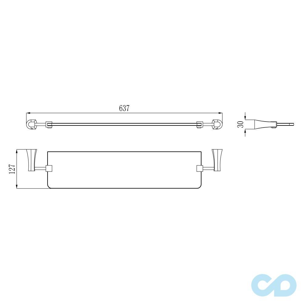 креслення Скляні панелі для ванною Imprese Cuthna 160280 antiqua