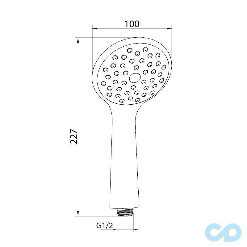 креслення Ручний душ Imprese W100SL1