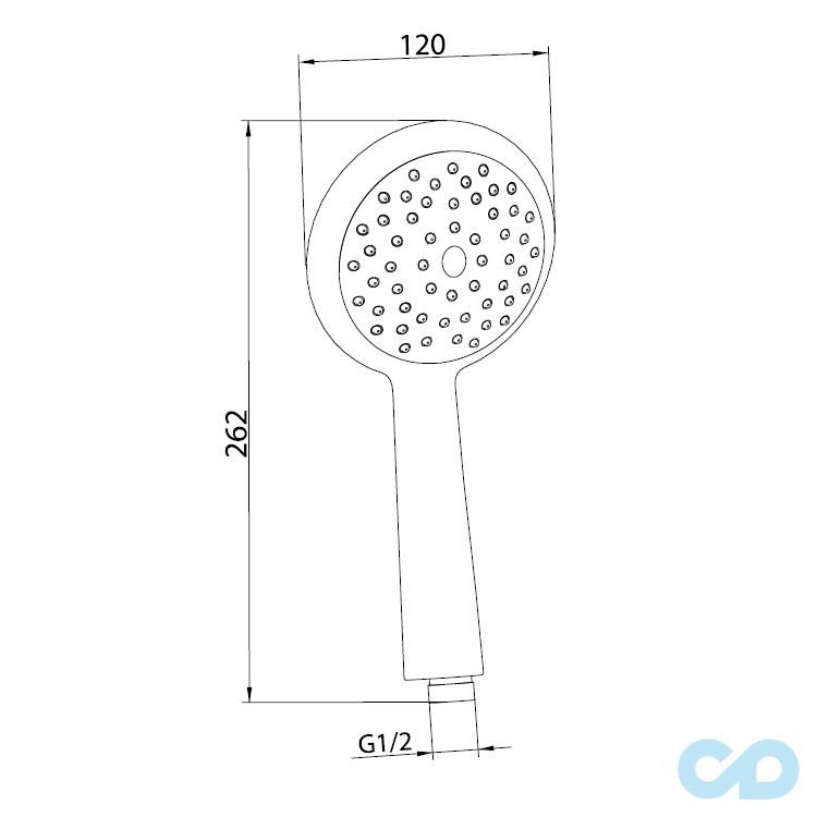 креслення Ручний душ Imprese W120SL5