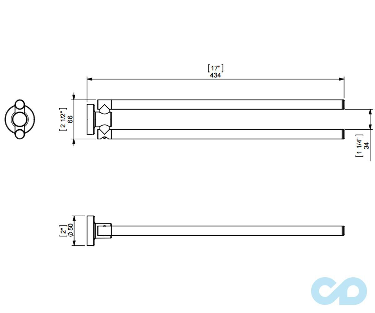 креслення Полотенцедержатель Sonia Contract-Hospitality 116867