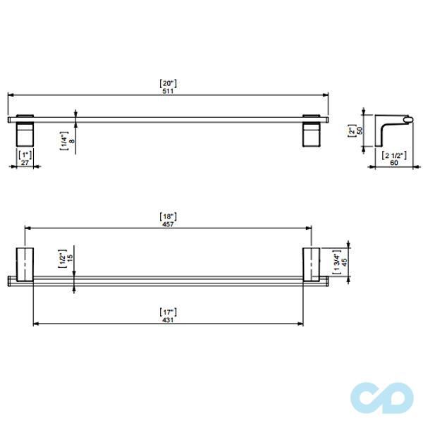 креслення Полотенцедержатель Sonia Eletech 113507