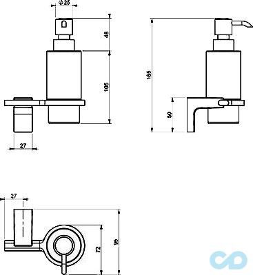 креслення Дозатор рідкого мила Sonia Eletech 114252