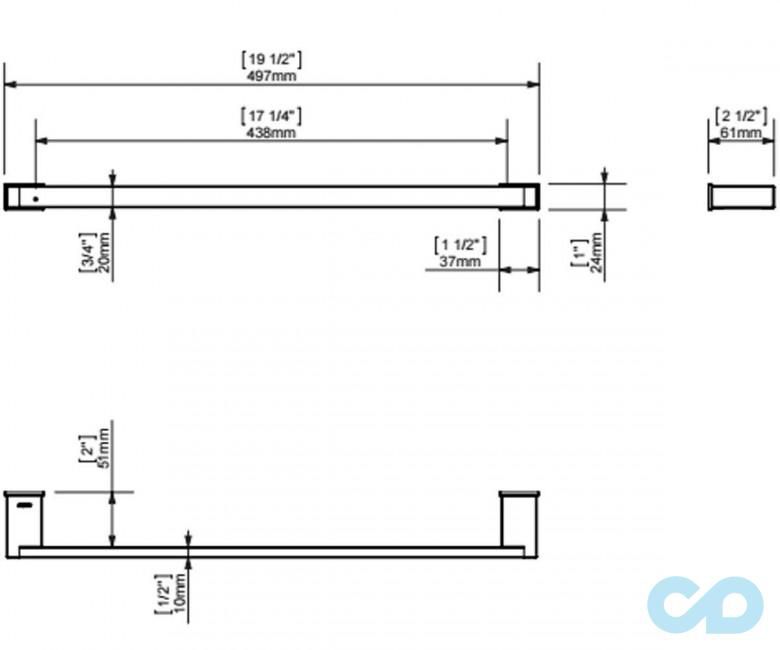 креслення Полотенцедержатель Sonia S-Cube 166 794