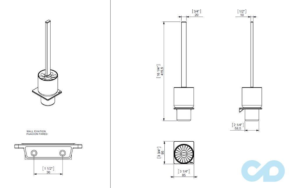 креслення Йоршик для унітазу Sonia S-Cube 166 855