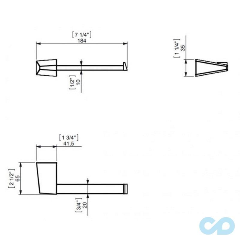 чертеж Бумагодержатель Sonia S2 White 172528