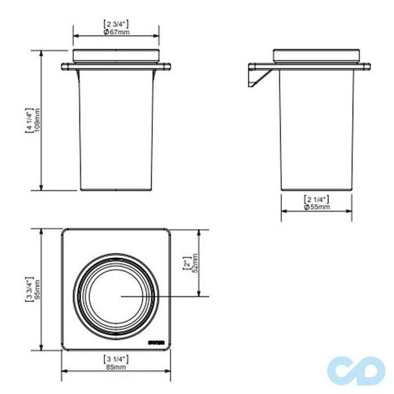 чертеж Стакан для зубных щёток Sonia S2 White 172481