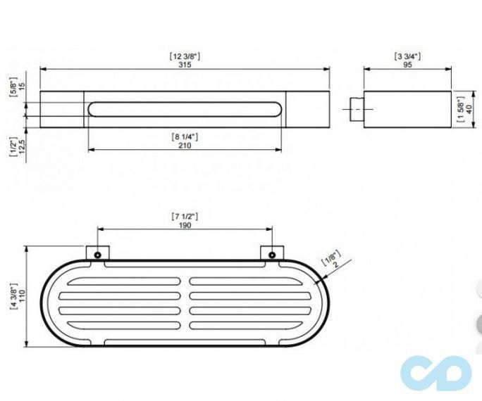 креслення Поличка для душової кабіни Sonia S5 141500