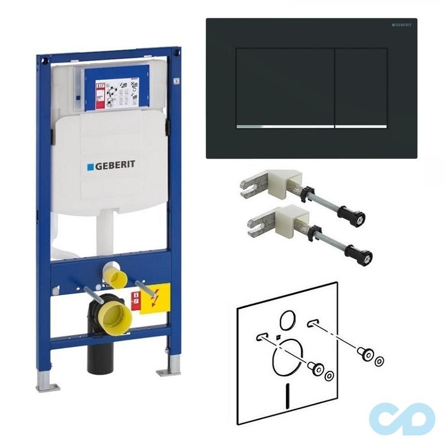 Інсталяція для унітазу Geberit Duofix 111.300.00.5 + 115.883.14.1 із захистом від слідів пальців