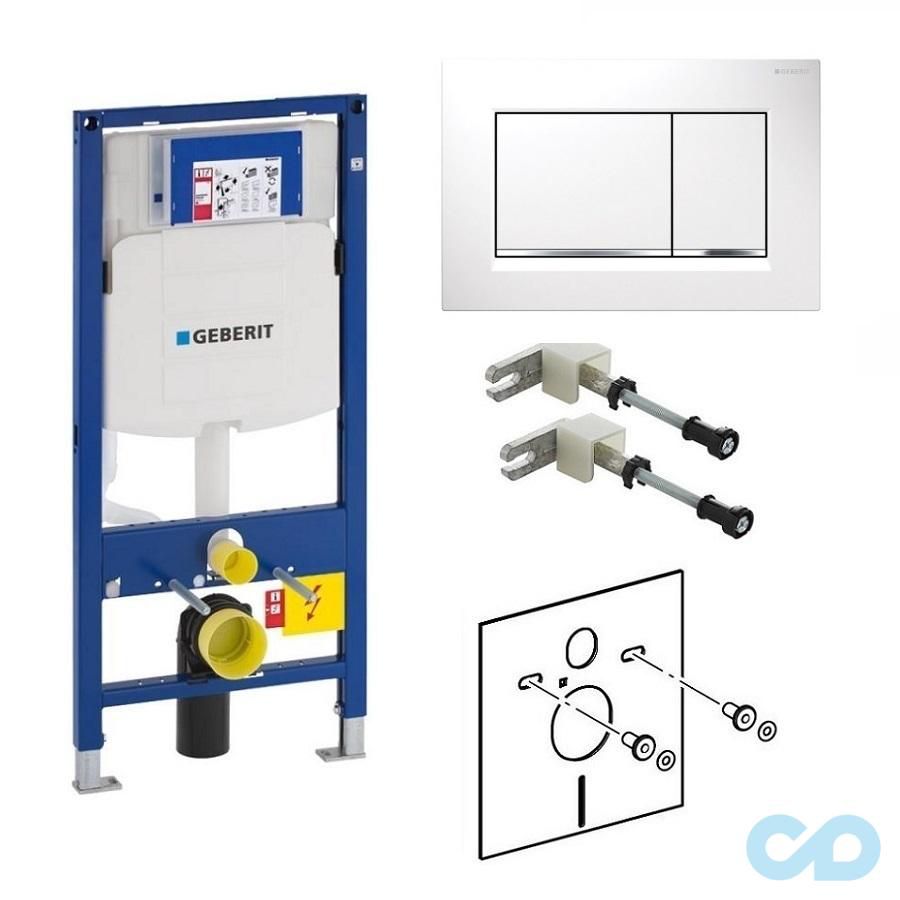 Інсталяція для унітазу Geberit Duofix 111.300.00.5 + 115.883.JT.1 із захистом від слідів пальців