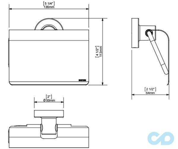креслення паперотримач Sonia Tecnoproject Black 166282