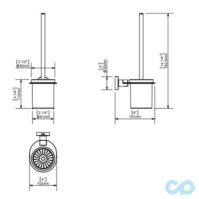креслення Йоршик для унітазу Sonia Tecnoproject White 166176