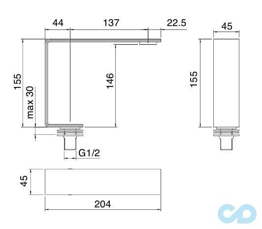 креслення Виливши для раковини Treemme 5mm 2810_10