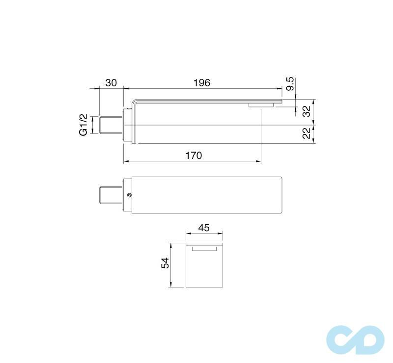 креслення Вилив для ванни Treemme 5mm 2863HF