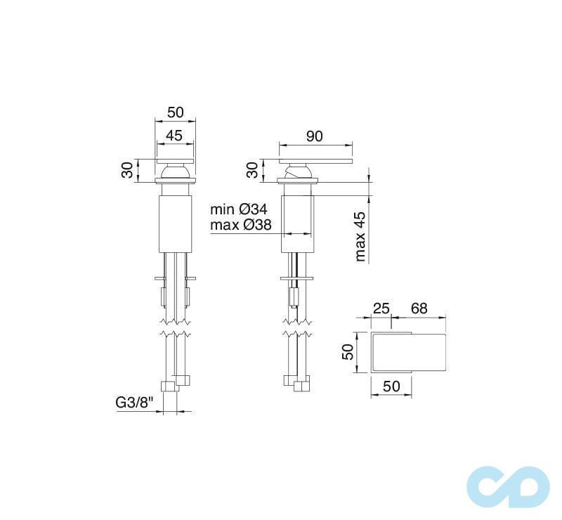 чертеж Рычаг удалённого управления Tremmee 5mm 2865_01