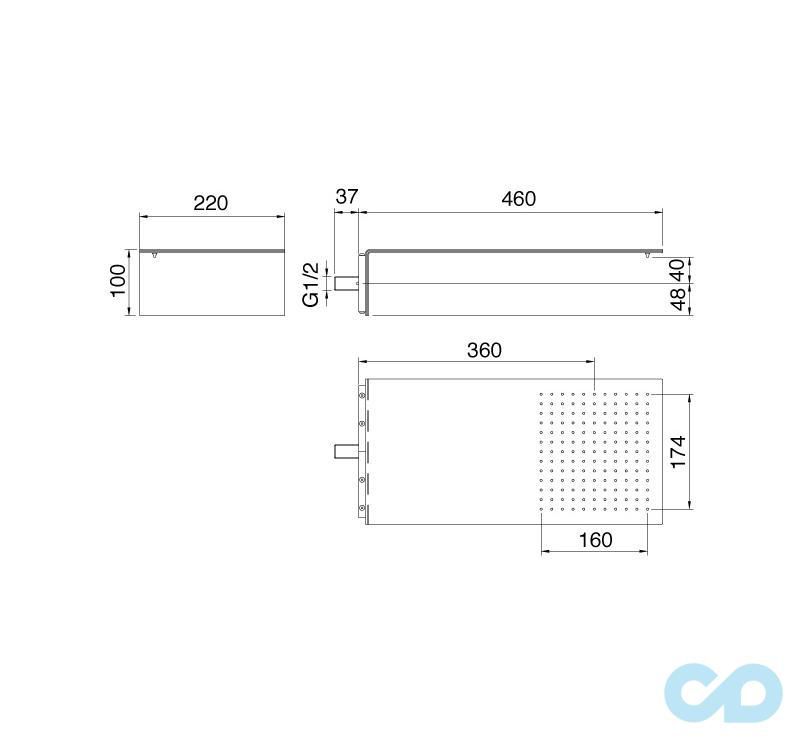 креслення Верхній душ Tremmee 5 mm 2847_02
