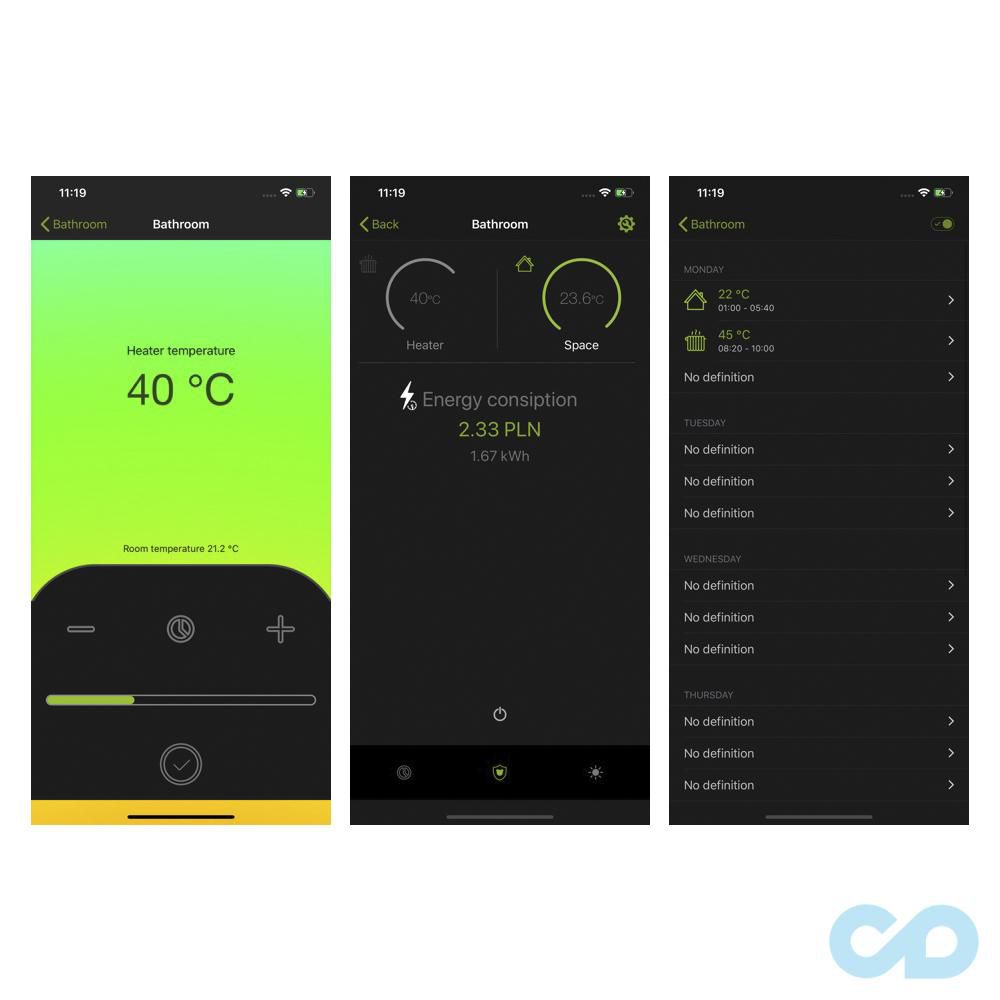 характеристики Електрична сушарка для рушників Zehnder Virando AB-120-050-9017-NEX-HID