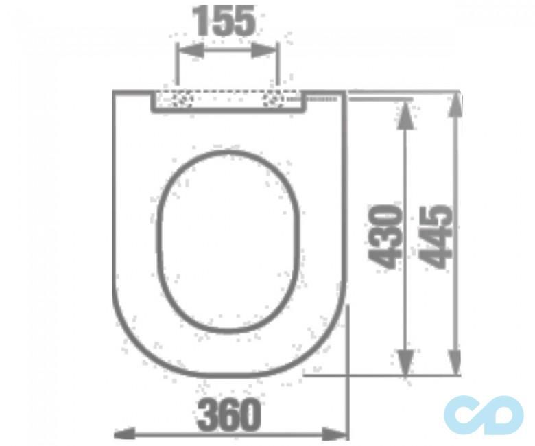 Інсталяція Grohe Rapid SL 38772001 c підвісним унітазом Jika Mio H8207140000001 технічна схема 2