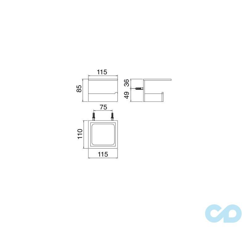 чертеж Бумагодержатель Tremmee 5mm 9059