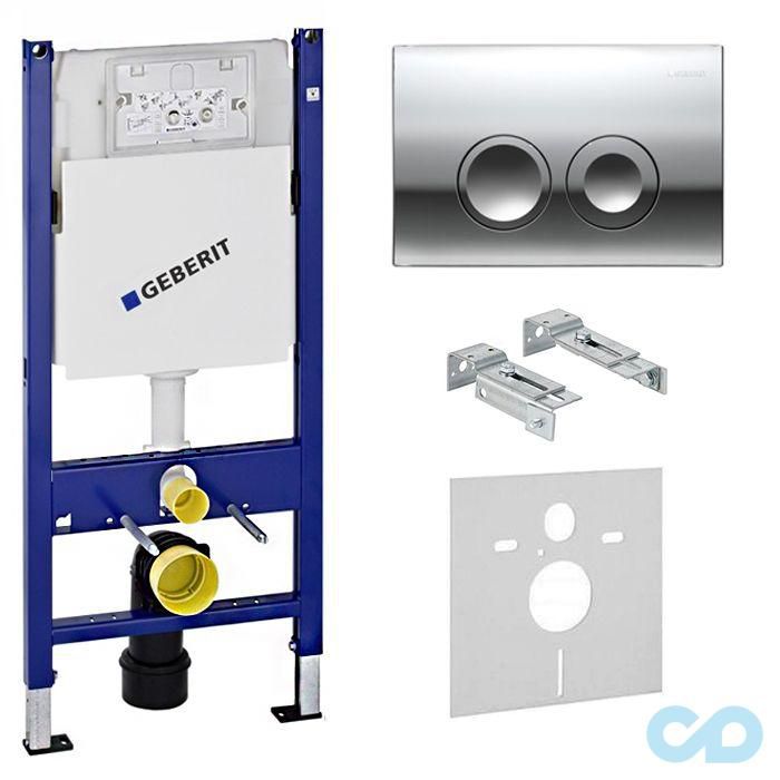 Інсталяція Geberit Duofix 458.121.21.1 з підвісним унітазом Roca Gap A34H0N8000 купити