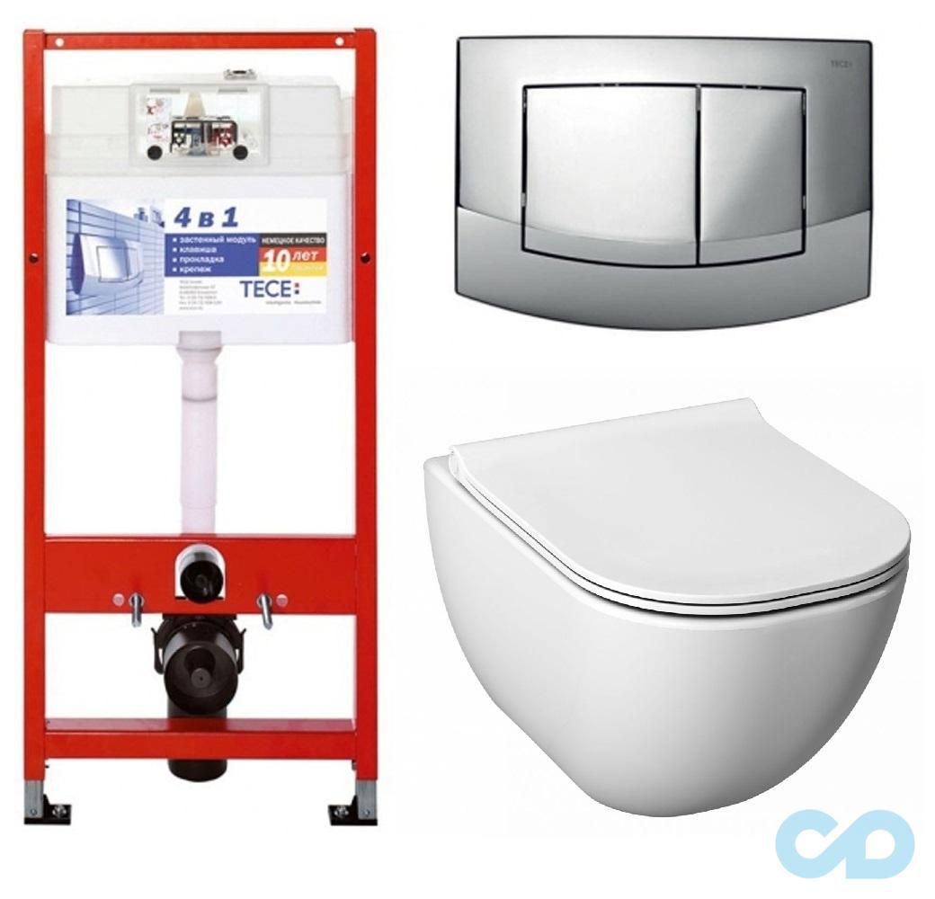 Інсталяція для унітазу Tece Base 9400005 з підвісним унітазом Jika Mio H8207140000001 
