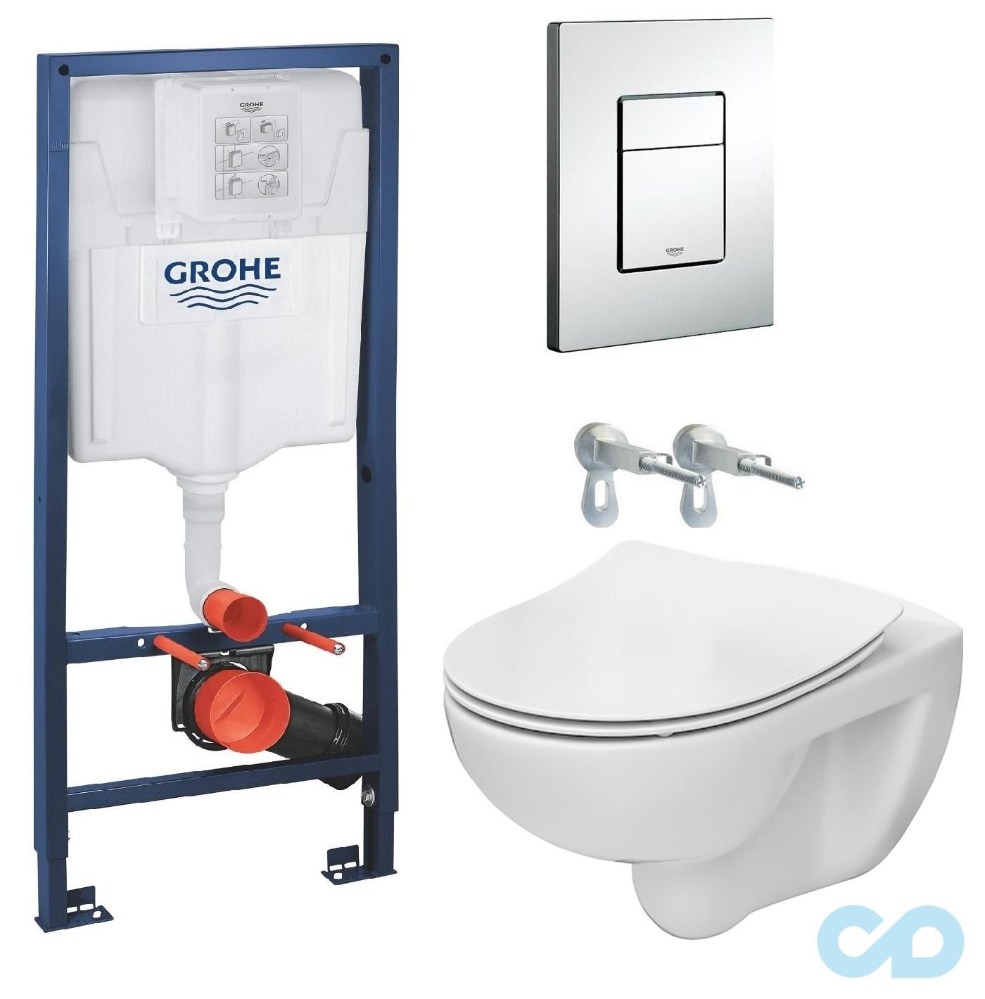 Інсталяція Grohe Rapid SL 38772001 c підвісним унітазом Roca Victoria Rimless A34H398000 