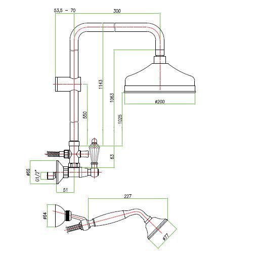 креслення Душова система Fiore Gioielli 08CR0620