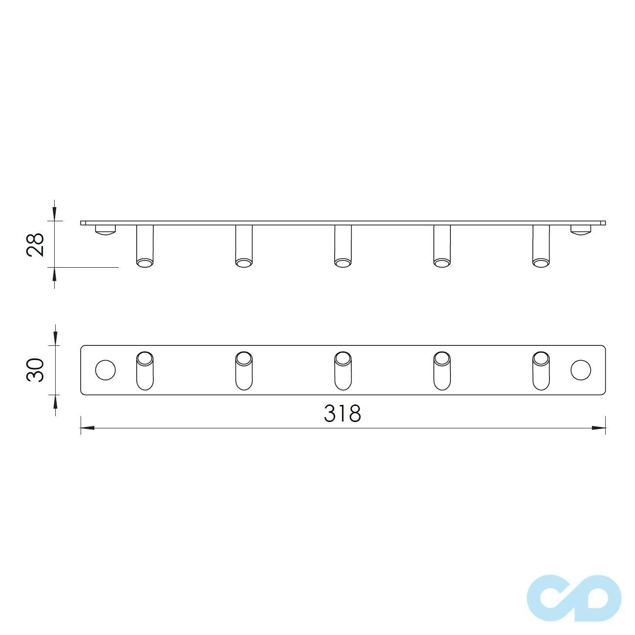 креслення Гачки для ванної Imprese 102222