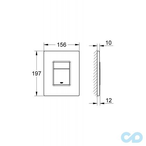креслення Інсталяція для унітазу Grohe Rapid SL 38772DA0