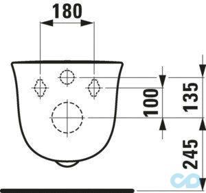 техническая схема Унитаз подвесной Laufen New Classic H8208510000001