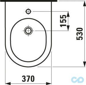 креслення Біде підвісне Laufen The New Classic H8308510003021