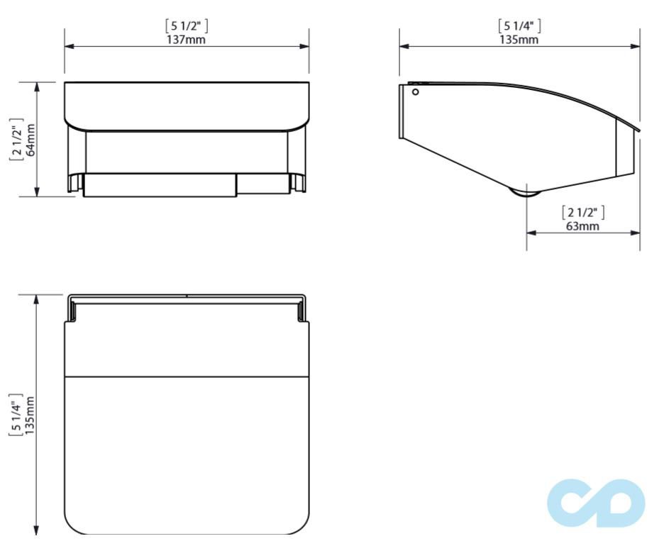 чертеж Бумагодержатель Sonia S-Cube Black 173020
