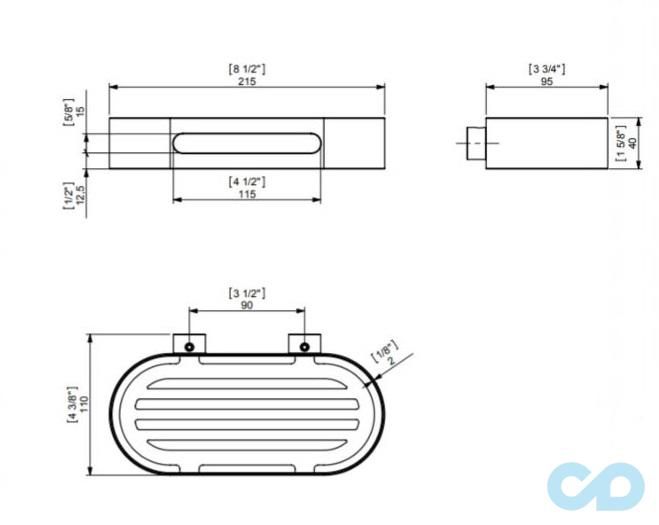креслення Поличка для ванної Sonia S5 Black 176496