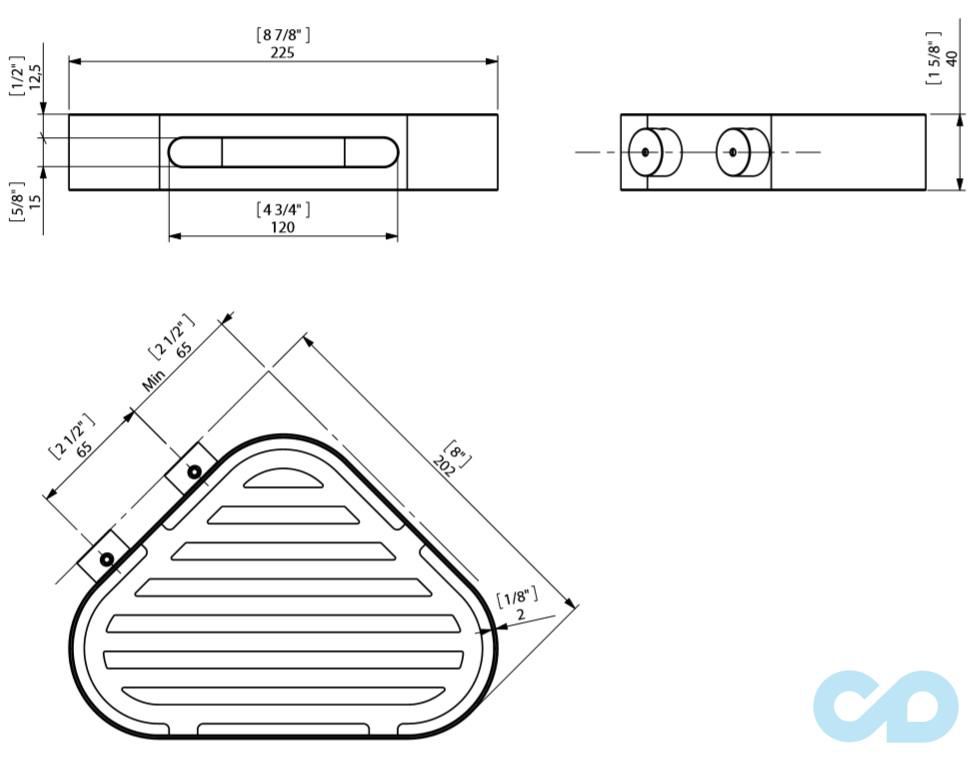 креслення Поличка для ванної Sonia S5 Black 176519