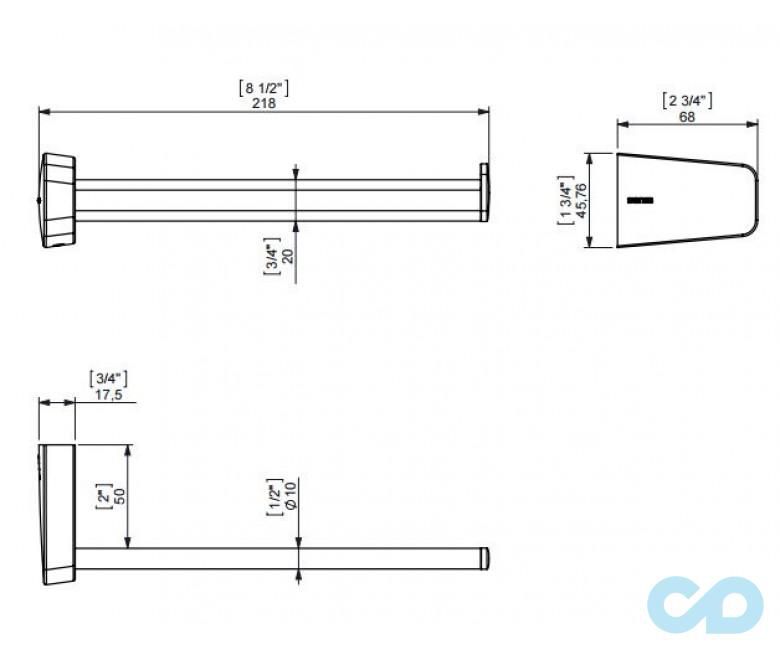 чертеж Полотенцедержатель Sonia S6 Black 166428