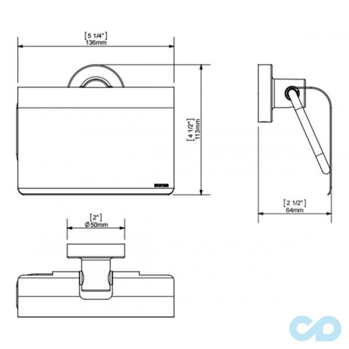 чертеж Бумагодержатель Sonia Tecnoproject White 166169