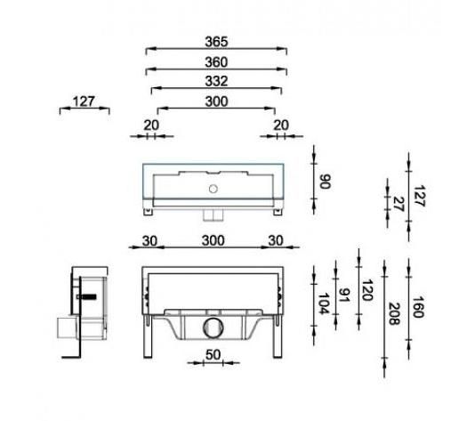 креслення Душовий канал Styron Klassic STY-F1KF
