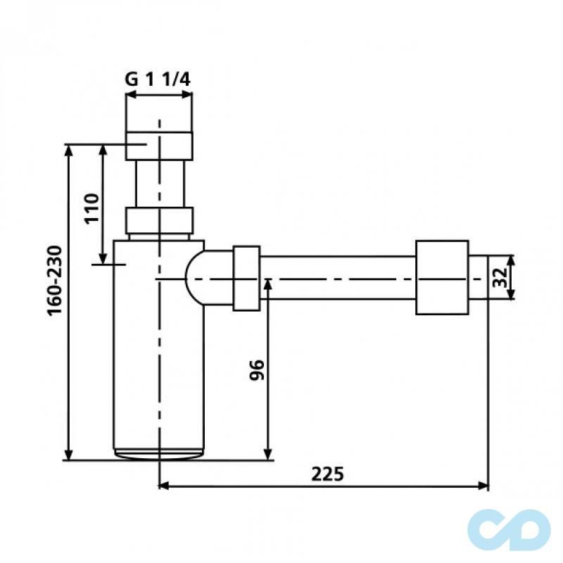 Раковина Laufen Pro S H8159600001041 в комплекті зі змішувачем Grohe BauEdge 23757000 технічна схема 3