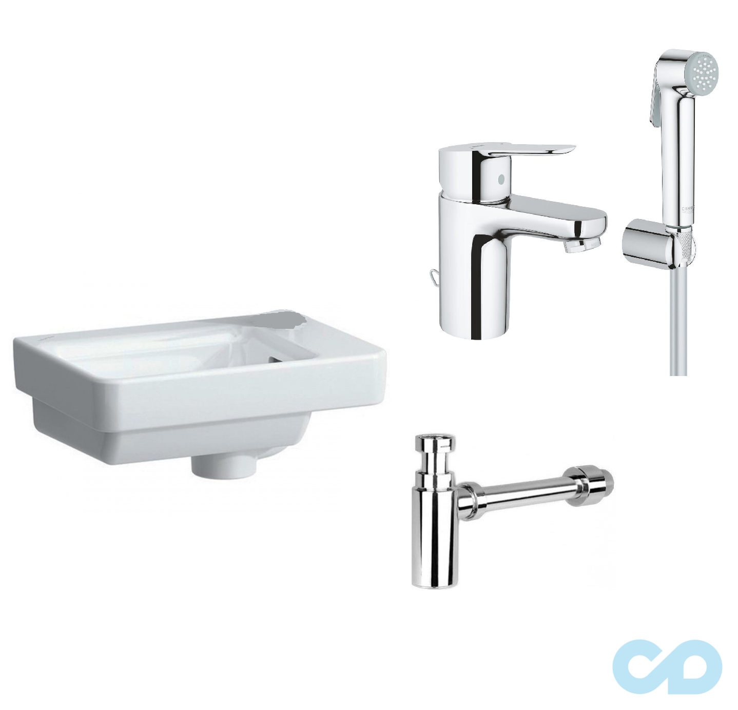 Раковина Laufen Pro S H8159600001041 в комплекті зі змішувачем Grohe BauEdge 23757000