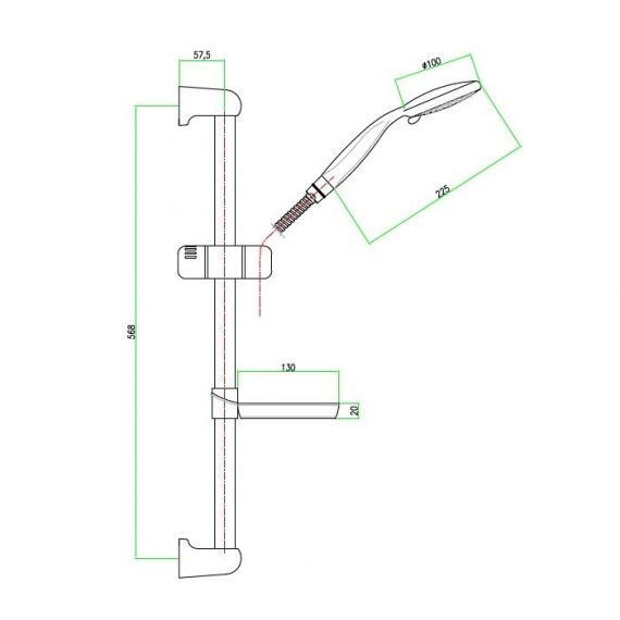 креслення Душовий гарнітур Fiore 30039500