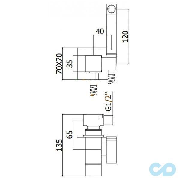 Душова система прихованого монтажу Paffoni Light LIG015NO технічна схема 3