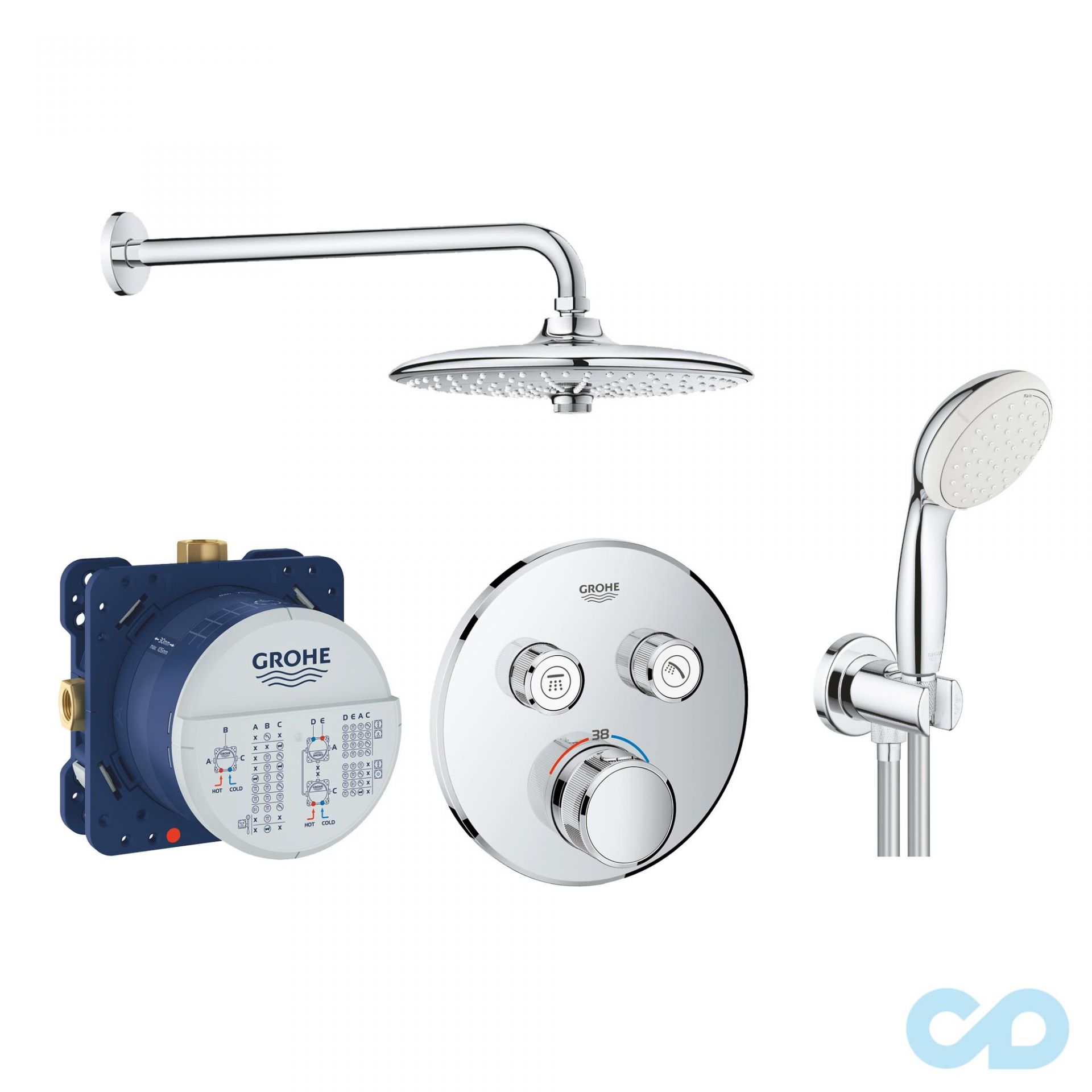Душова система Grohe Grohtherm SmartControl Cube 34614SC1
