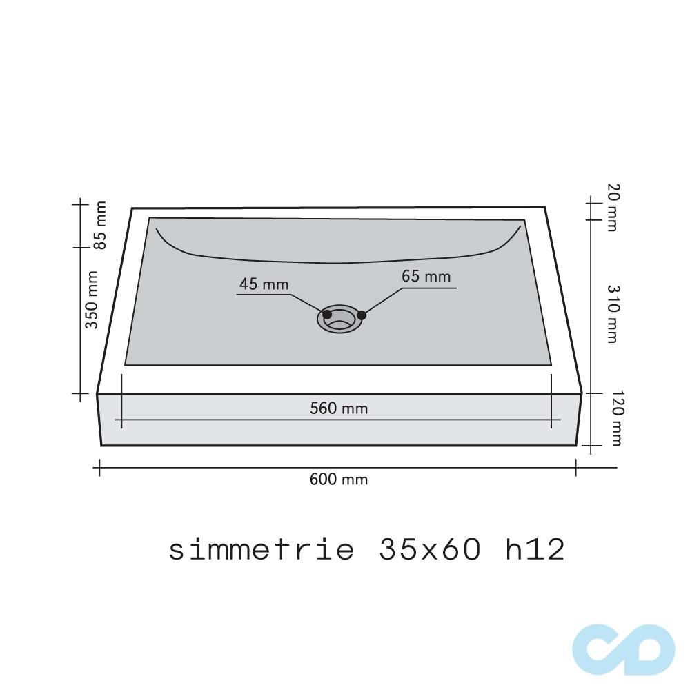 креслення Накладна раковина Imso ISLASIBCO