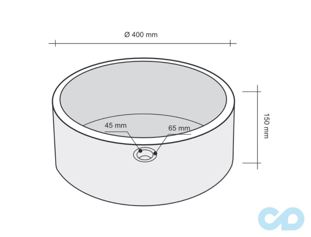 креслення Накладна раковина Imso ISLACERBI